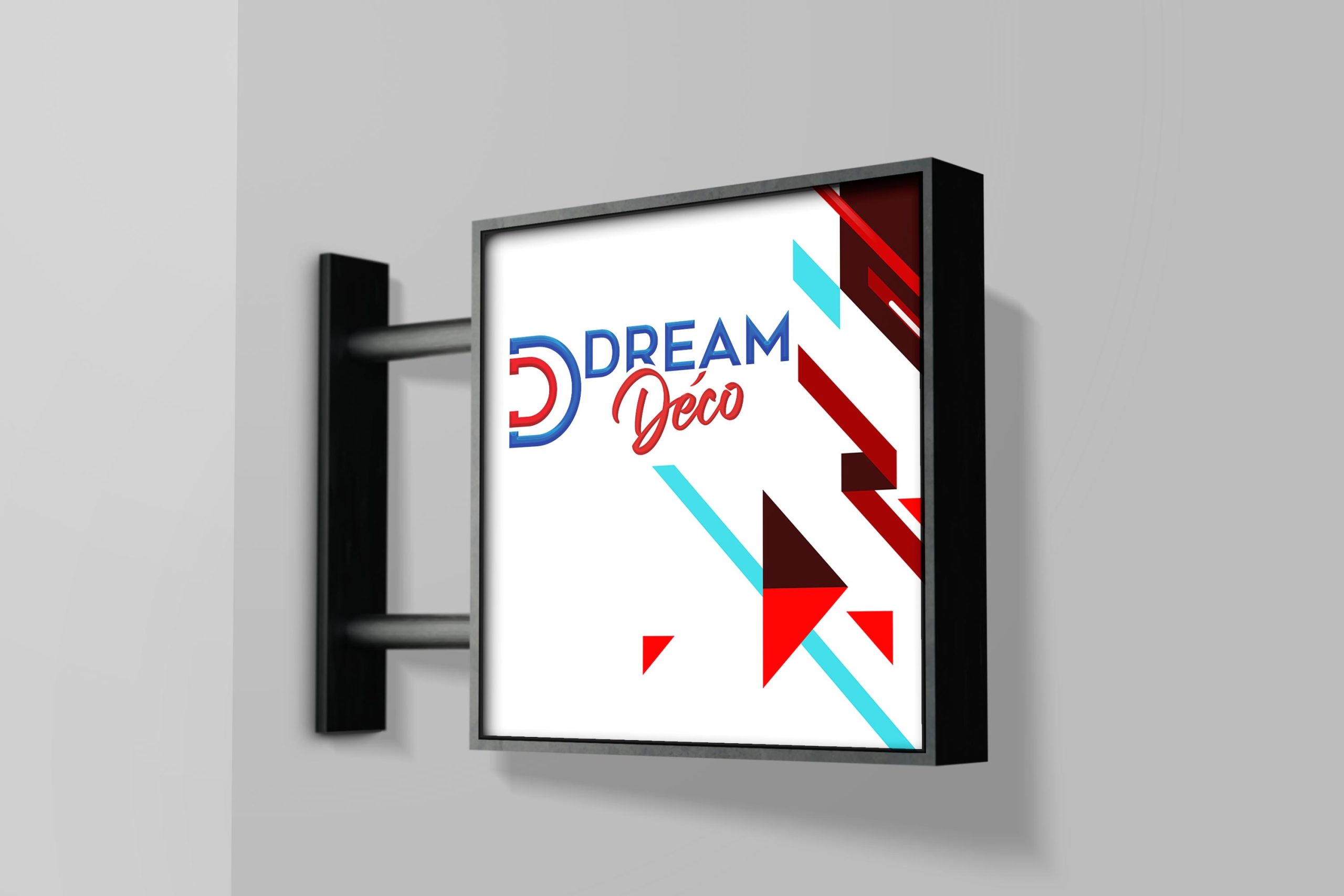 Enseigne drapeau lumineux